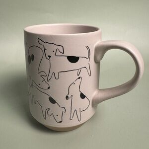 Cream and Tan Dog Mug